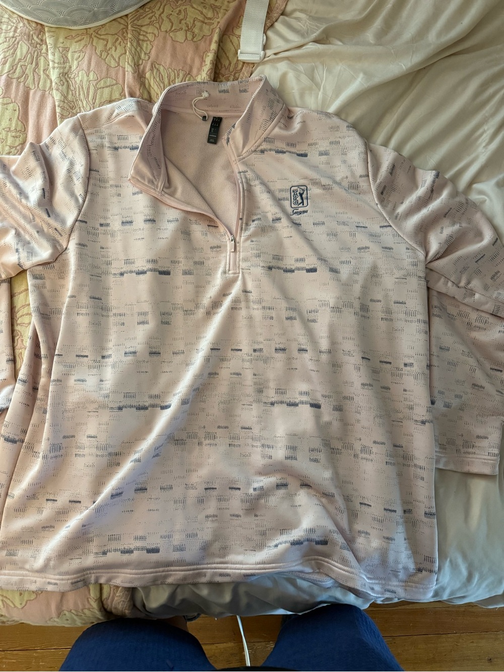 Tpc sawgrass adidas Light Pink Quarter-Zip Pullover
